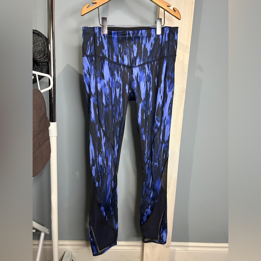 🍋 Lululemon All Meshed Up 7/8 Tight Painted Animal Sprinkler Black / Black sz 4